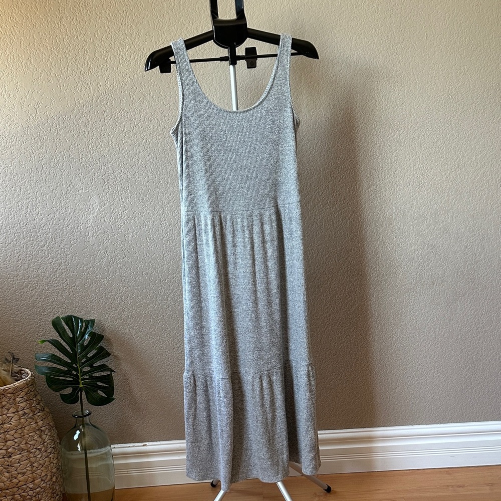 Daily Ritual Heather Gray Sleeveless Maxi Dress